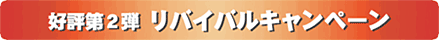 好評第2弾 リバイバルキャンペーン