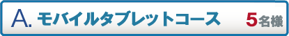 A.モバイルタブレットコース 5名様
