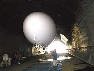 飛行船によるシールドトンネル監視システム